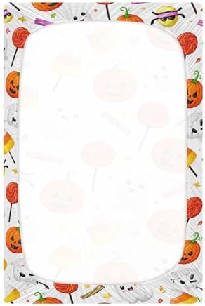Qilmy Halloween Fitted Crib Sheet - Soft Breathable for Baby