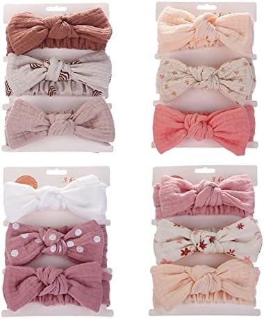 4PCS Baby Girls Headbands with Bows
