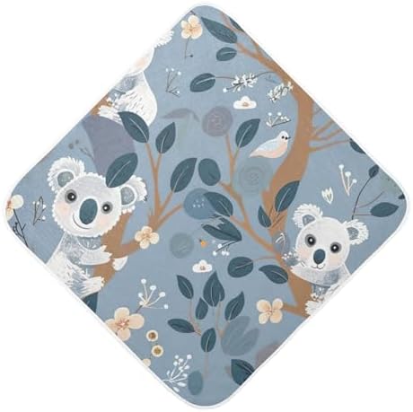 PaChyLuu Naughty Koala Baby Hooded Towel 35x35 Inch