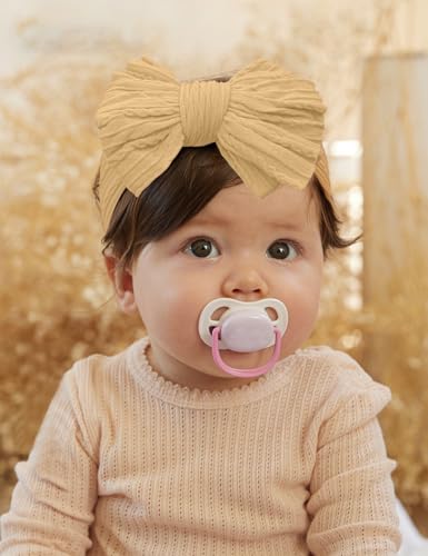 ZURLEFY Nylon Blue Baby Headbands Bows