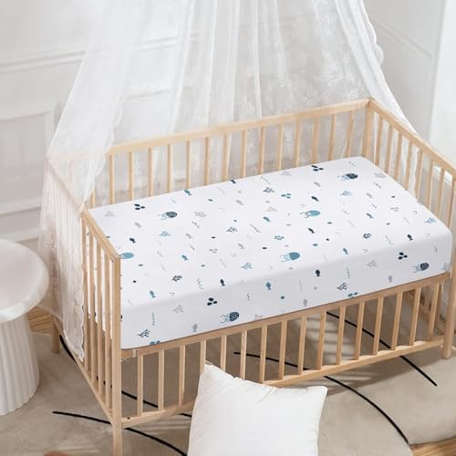 Streeyiu Ocean Baby Crib Sheets 52x28x8