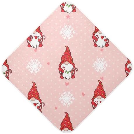 Cute Christmas Gnomes Baby Hooded Towel 35x35 Inch