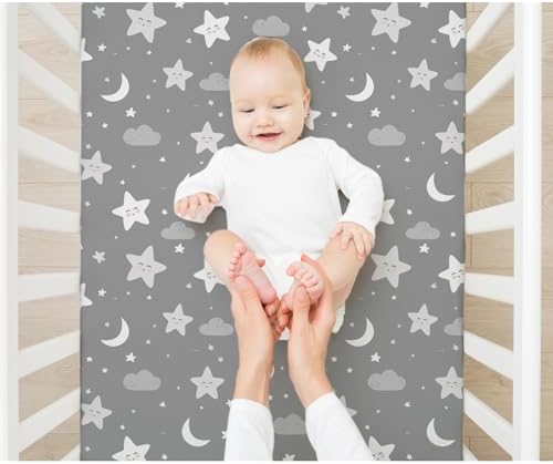 BROLEX Rainbow Stars Crib Sheets Set of 2 1
