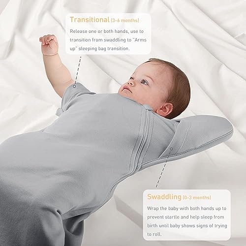Knirose 3-Way Swaddle Blanket Sleep Sack with Arms Up