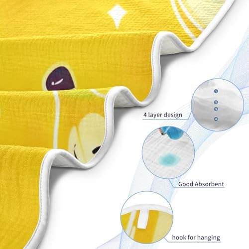 PaChyLuu Cute Bananas Baby Hooded Towel 35x35 Inch