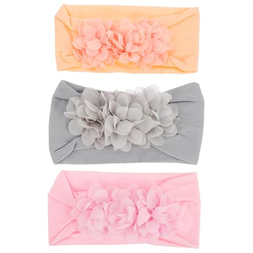 LIFKOME 3pcs Floral Bow Headband for Baby Girls 1