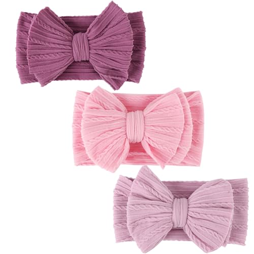 DRESHOW BQUBO 3 Pack Baby Headbands with Bows