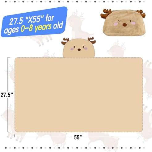 IFaryMes Toddler Bath Towel with Hood Deer Pattern