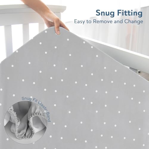 Magik Kover Crib Sheets for Boys 4 Pack Grey