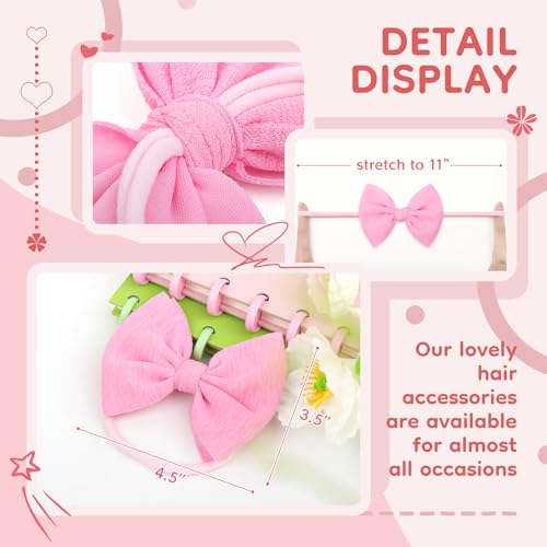 YanJie 24PCS Baby Girls Headbands 45 Super Soft Nylon Hair Wraps