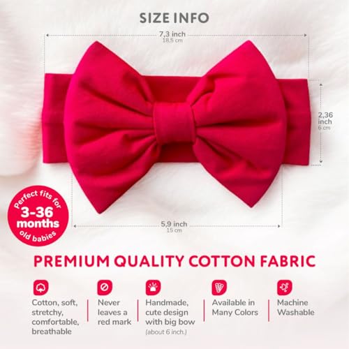 Babygiz Baby Girl Headbands with Big Bows 3-36 Months
