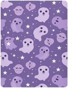 Qilmy Cute Ghost Pattern Fitted Crib Sheet for Girls and Boys