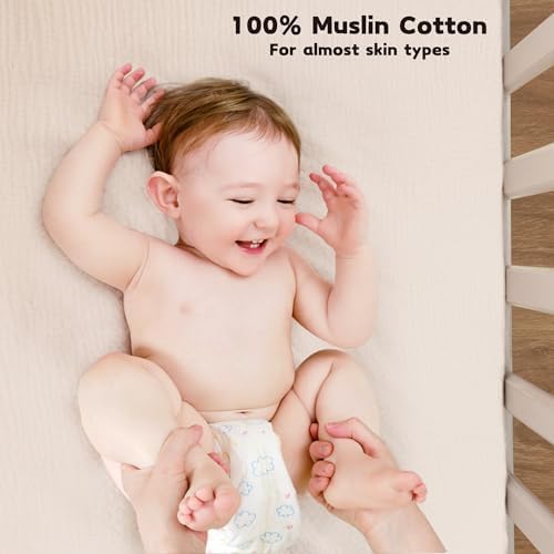 Susurration Muslin Crib Sheets 2Pack 100 Cotton 28x52inch