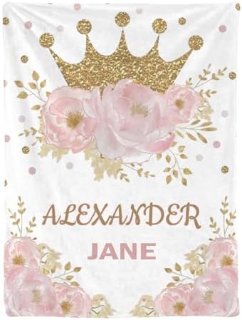 Custom Baby Blanket with Name for Girls