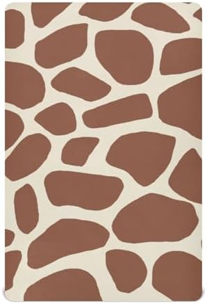 Brown Giraffe Skin Fitted Crib Sheets Stretchy Playard Sheets for Baby