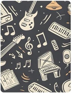 Rock Music Retro Crib Sheets for Kids Fitted Baby Sheets