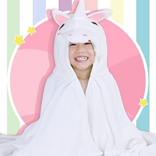 Moukeren Unicorn Hooded Towel for Kids 50x30 Inch