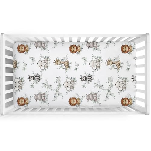 Hwmmbh Baby Jungle Safari Crib Sheet Set