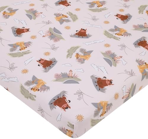 Disney Lion King Fitted Mini Crib Sheet with Simba Timon Pumba