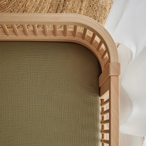 Huxie Organic Cotton Muslin Crib Sheets 28 x 52 2-Pack