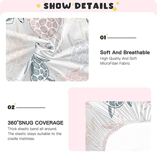 Xigua Sea Turtles Crib Sheet for Baby Bed