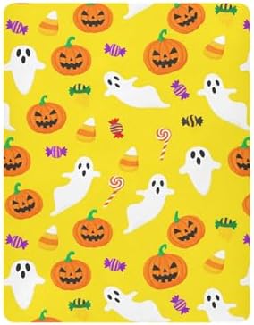 Qilmy Halloween Ghosts Fitted Crib Sheet for Baby Soft Breathable