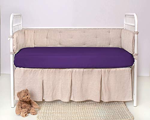 Pure Bamboo Crib Fitted Sheet Organic Viscose Soft Cooling Standard Size