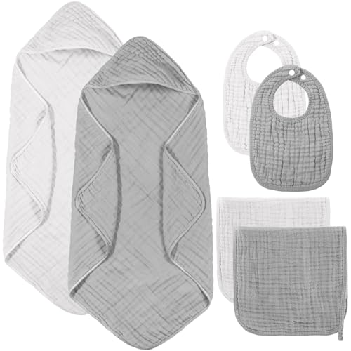 6 Pcs Hahafelt Baby Bath Towels Set
