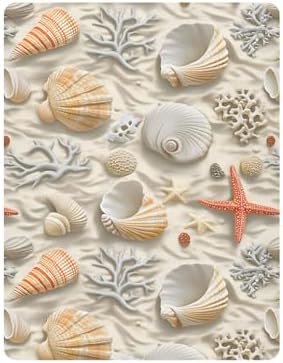 Qilmy Seashells Crib Sheet - Soft Breathable for Baby