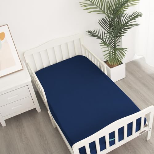 Biloban Waterproof Crib Sheets 2 Pack Navy