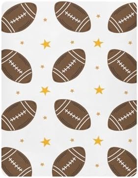 KICPOAY Stylized Footballs Crib Sheets Stretchy Portable Playard Sheets for Baby