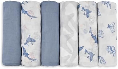 LYRICHOM Muslin Burp Cloths 6 Pack