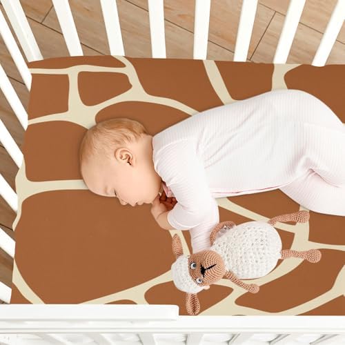 Giraffe Skin Brown Crib Sheets for Baby Toddler