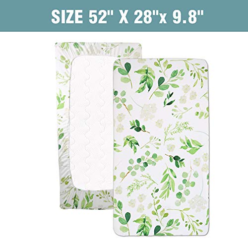 HNHUAMING Neutral Crib Sheets 52x28 Inch Ultra Soft Breathable