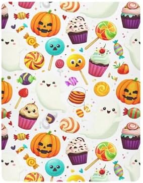 Qilmy Halloween Ghosts Fitted Crib Sheet for Kids