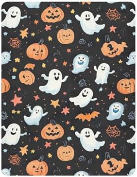 Qilmy Cartoon Ghost Fitted Crib Sheet for Baby Bed