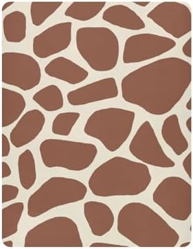Brown Giraffe Skin Fitted Crib Sheets Stretchy Playard Sheets for Baby
