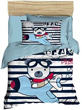OZINCI Pilot Themed Crib Bedding Set 4 Pieces 100 Cotton