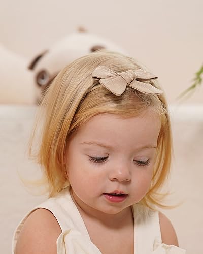 Jollybows 40pcs Baby Girls Grosgrain Ribbon Hair Bows Headbands 12pcs Nylon Elastic Headbands