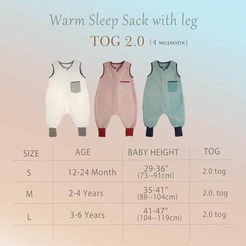 BLOOMSTAR Toddler Sleep Sack 2-4t Fleece Plush Tog 20