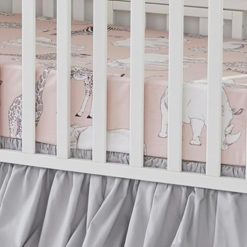 Brandream Crib Sheets - Jungle Animals Soft Breathable Neutral