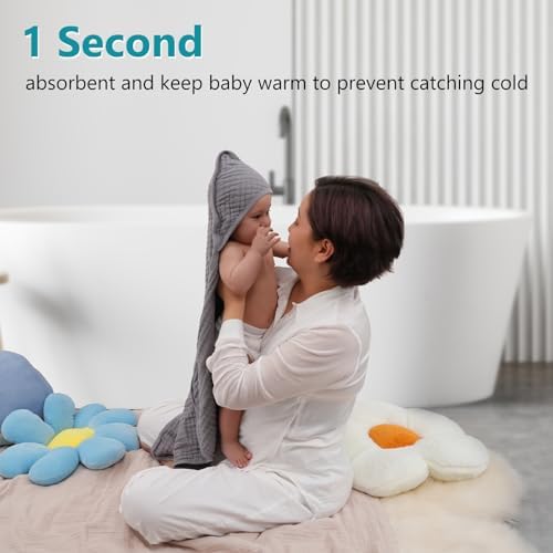 PHF 2 Pack Hooded Baby Towels for Newborn Infant Toddler