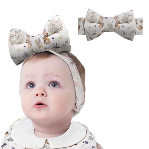 OOTN BABY Cotton Headbands with Bows for Baby Girls