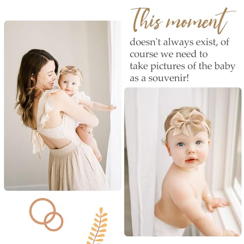 3PCS Baby Girl Bows Stretchy Headbands for Newborn Toddler