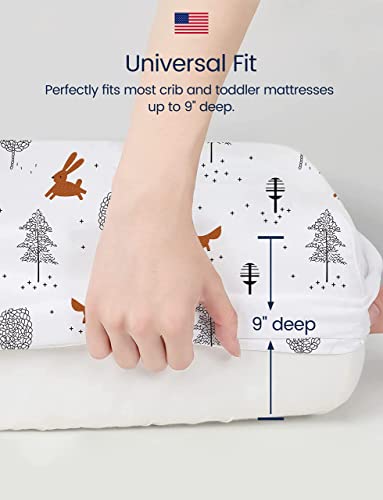 TotAha Ultra Soft Crib Sheets 2 Pack with TotCare Fabric