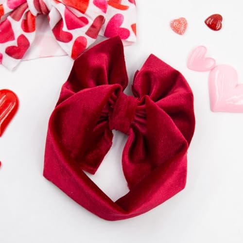 Valentines Bow Headband for Baby Girls