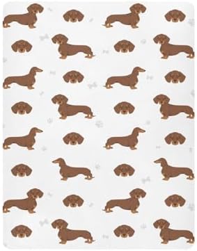 KICPOAY Dachshund Crib Sheets Stretchy Playard Sheets for Baby Toddler 1
