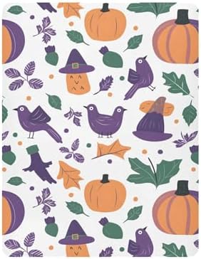 Qilmy Halloween Pumpkins Fitted Crib Sheet for Kids 1