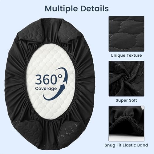 Davids Kids 2 Pack Waterproof Crib Mattress Protector Pad