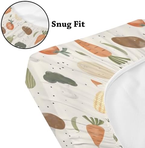 KuphiL10C Vegetable Pattern Crib Sheet